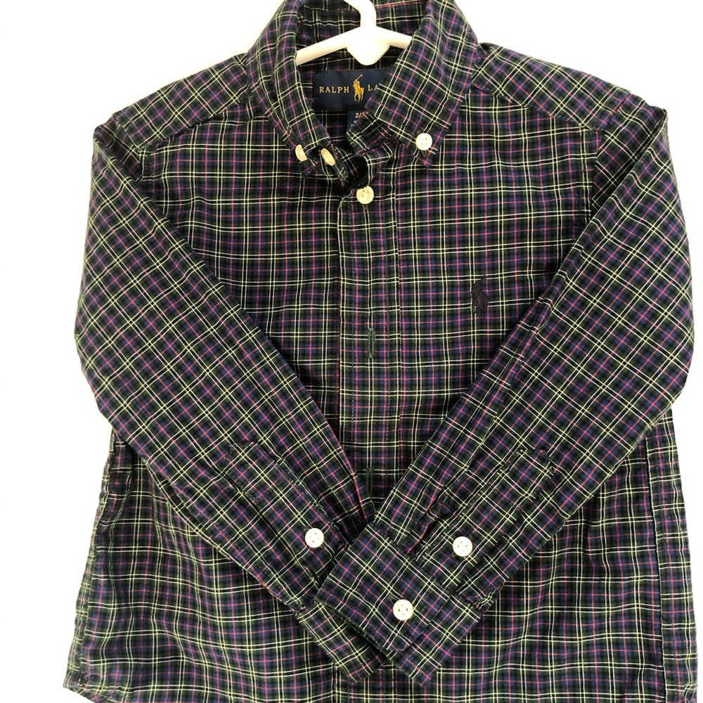 2t Ralph Lauren plaid button down shirt